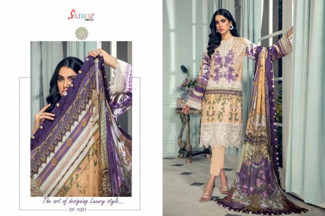 Sairoz Anaya Luxury Lawn Latest Cotton Digital Print And Patch Work Pakistani Salwar Suit Collection 